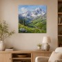 Alpine Berglandschaft als Leinwand oder Kunstdruck