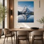 Majestätischer Bergspiegel als Leinwand oder Poster