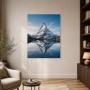 Majestätischer Bergspiegel als Leinwand oder Poster
