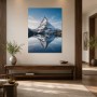 Majestätischer Bergspiegel als Leinwand oder Poster
