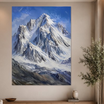 Majestätische Bergspitzen als Leinwand oder Kunstdruck