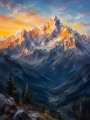 Majestätisches Bergpanorama als Leinwand oder Kunstdruck