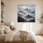 Nebelige Berglandschaft als Kunstdruck und Wandbild
