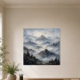Nebelige Berglandschaft als Kunstdruck und Wandbild