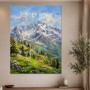 Alpine Berglandschaft als Wandbild oder Leinwandbild mit leuchtender Weite