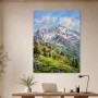 Alpine Berglandschaft als Wandbild oder Leinwandbild mit leuchtender Weite