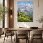 Alpine Berglandschaft als Wandbild oder Leinwandbild mit leuchtender Weite