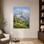 Alpine Berglandschaft als Wandbild oder Leinwandbild mit leuchtender Weite