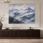 Berglandschaft im Nebel, Wandbild oder Leinwand für ruhige Räume
