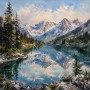 Alpine Berglandschaft als Leinwand oder Fine Art Print