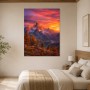 Sonnenaufgang in den Alpen als Leinwand oder Poster