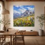Alpine Bergwiese mit Blumen als Wandbild oder Leinwandbild