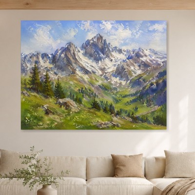 Alpine Berglandschaft als Wandbild oder Kunstdruck