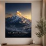 Goldene Bergspitze als Leinwand oder Poster für stilvolle Räume