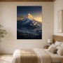 Goldene Bergspitze als Leinwand oder Poster für stilvolle Räume