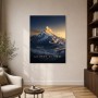 Goldene Bergspitze als Leinwand oder Poster für stilvolle Räume