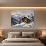 Winterliche Berghütte als Wandbild oder Fine Art Print
