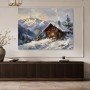 Winterliche Berghütte als Wandbild oder Fine Art Print