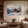 Winterliche Berghütte als Wandbild oder Fine Art Print