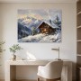 Winterliche Berghütte als Wandbild oder Fine Art Print