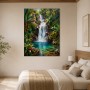 Tropischer Wasserfall als Leinwand oder Poster für natürliche Raumakzente