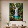 Tropischer Wasserfall als Leinwand oder Poster für natürliche Raumakzente
