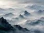 Mystische Berglandschaft als Leinwand oder Fine Art Print
