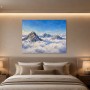 Berggipfel über Wolken, Acrylbild oder Fine Art Print