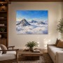 Berggipfel über Wolken, Acrylbild oder Fine Art Print