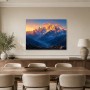 Leinwand oder Poster mit majestätischer Berglandschaft im Morgenlicht