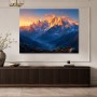 Leinwand oder Poster mit majestätischer Berglandschaft im Morgenlicht