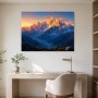 Leinwand oder Poster mit majestätischer Berglandschaft im Morgenlicht