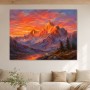 Leuchtende Berglandschaft als Wandbild oder Kunstdruck