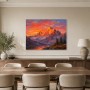 Leuchtende Berglandschaft als Wandbild oder Kunstdruck