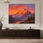 Leuchtende Berglandschaft als Wandbild oder Kunstdruck