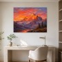 Leuchtende Berglandschaft als Wandbild oder Kunstdruck