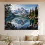Alpensee mit Gipfeln, Leinwand oder Fine Art Print