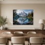 Alpensee mit Gipfeln, Leinwand oder Fine Art Print
