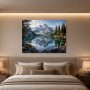 Alpensee mit Gipfeln, Leinwand oder Fine Art Print
