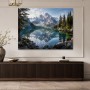 Alpensee mit Gipfeln, Leinwand oder Fine Art Print