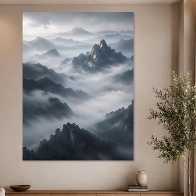 Mystische Berglandschaft als Wandbild oder Fine Art Print