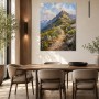 Bergpfad im Licht als Leinwandbild oder Kunstdruck