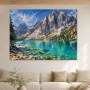 Alpensee und Gipfel als Leinwand oder Poster für natürliche Raumwirkung