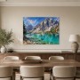 Alpensee und Gipfel als Leinwand oder Poster für natürliche Raumwirkung