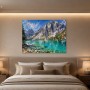 Alpensee und Gipfel als Leinwand oder Poster für natürliche Raumwirkung