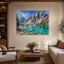 Alpensee und Gipfel als Leinwand oder Poster für natürliche Raumwirkung
