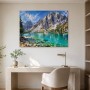 Alpensee und Gipfel als Leinwand oder Poster für natürliche Raumwirkung