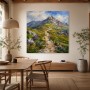 Bergpfad im Hochgebirge als Wandbild oder Kunstdruck