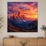 Alpenpanorama im Sonnenuntergang als Wandbild oder Kunstdruck