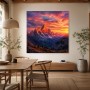 Alpenpanorama im Sonnenuntergang als Wandbild oder Kunstdruck